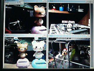 図5:4画面を連続で表示させる例 <click>→動画1:約3秒間隔で切替