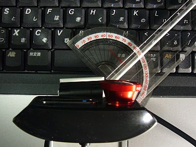 図15:百均魚眼レンズの拡がり角(実測) <click>→図16:魚眼235度のレンズの説明