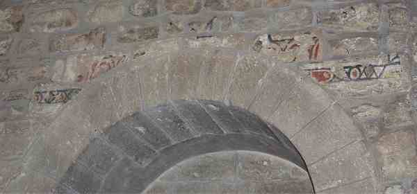 faint remains of original painting